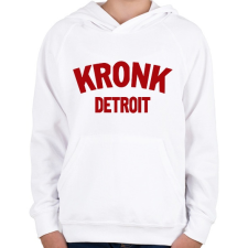 PRINTFASHION Kronk detroit - Gyerek kapucnis pulóver - Fehér gyerek pulóver, kardigán