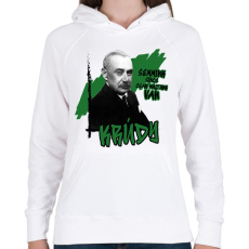 PRINTFASHION Krúdy Gyula - Női kapucnis pulóver - Fehér