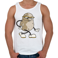 PRINTFASHION Krumpli - Férfi atléta - Fehér atléta, trikó