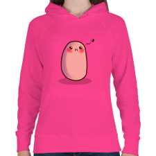 PRINTFASHION Krumpli - Női kapucnis pulóver - Fukszia női pulóver, kardigán