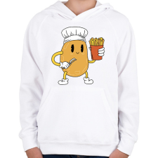 PRINTFASHION Krumpli szakács - Gyerek kapucnis pulóver - Fehér gyerek pulóver, kardigán