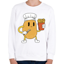 PRINTFASHION Krumpli szakács - Gyerek pulóver - Fehér gyerek pulóver, kardigán