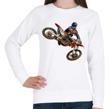 PRINTFASHION KTM - Női pulóver - Fehér női pulóver, kardigán