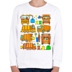 PRINTFASHION Kukásautók - Gyerek pulóver - Fehér