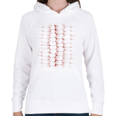 PRINTFASHION Kukoricás póló - Női kapucnis pulóver - Fehér