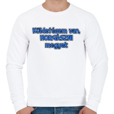 PRINTFASHION Küldetésem van, horgászni megyek - Férfi pulóver - Fehér férfi pulóver, kardigán