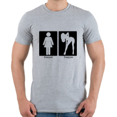 PRINTFASHION Különbség - Férfi póló - Sport szürke