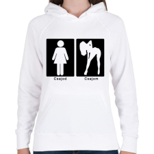 PRINTFASHION Különbség - Női kapucnis pulóver - Fehér női pulóver, kardigán