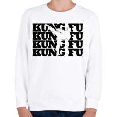 PRINTFASHION Kung fu - Gyerek pulóver - Fehér