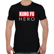 PRINTFASHION KUNG FU HERO - Férfi póló - Fekete férfi póló