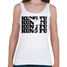 PRINTFASHION Kung fu - Női atléta - Fehér női trikó