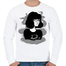 PRINTFASHION Kuro - Férfi pulóver - Fehér