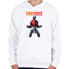 PRINTFASHION Kuro homura Fortnite - Gyerek kapucnis pulóver - Fehér