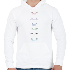 PRINTFASHION Kuroko no Basket - Szemek - Férfi kapucnis pulóver - Fehér női pulóver, kardigán