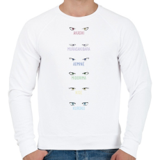 PRINTFASHION Kuroko no Basket - Szemek - Férfi pulóver - Fehér