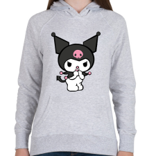 PRINTFASHION kuromi 2 - Női kapucnis pulóver - Sport szürke női pulóver, kardigán