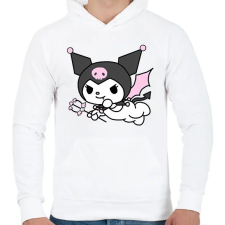 PRINTFASHION kuromi - Férfi kapucnis pulóver - Fehér férfi pulóver, kardigán