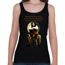 PRINTFASHION kurt cobain quotes - Női atléta - Fekete női trikó