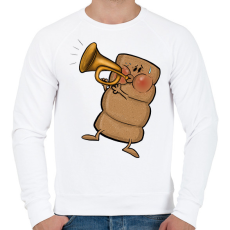 PRINTFASHION Kürtőskalács - Férfi pulóver - Fehér