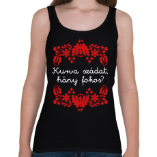 PRINTFASHION Kurva szádat, hány fokos? - Női atléta - Fekete