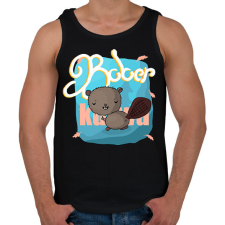 PRINTFASHION kurwa bober - Férfi atléta - Fekete atléta, trikó