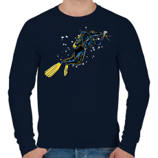 PRINTFASHION Kutakodó búvár - Férfi pulóver - Sötétkék
