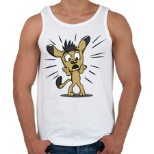 PRINTFASHION Kutya  - Férfi atléta - Fehér atléta, trikó