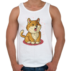 PRINTFASHION kutya - Férfi atléta - Fehér