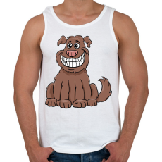 PRINTFASHION kutya - Férfi atléta - Fehér