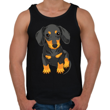 PRINTFASHION Kutya  - Férfi atléta - Fekete atléta, trikó