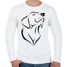 PRINTFASHION Kutya  - Férfi hosszú ujjú póló - Fehér férfi póló