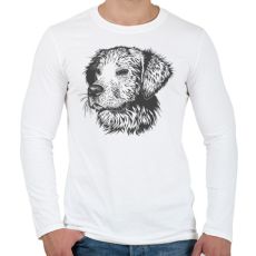 PRINTFASHION Kutya  - Férfi hosszú ujjú póló - Fehér