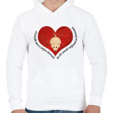 PRINTFASHION Kutya - Férfi kapucnis pulóver - Fehér