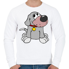PRINTFASHION Kutya - Férfi pulóver - Fehér