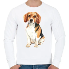 PRINTFASHION Kutya  - Férfi pulóver - Fehér férfi pulóver, kardigán