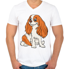 PRINTFASHION kutya - Férfi V-nyakú póló - Fehér férfi póló