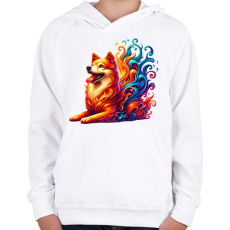 PRINTFASHION Kutya - Gyerek kapucnis pulóver - Fehér