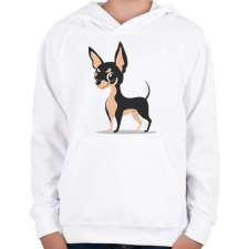 PRINTFASHION Kutya  - Gyerek kapucnis pulóver - Fehér gyerek pulóver, kardigán