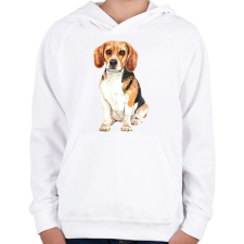 PRINTFASHION Kutya  - Gyerek kapucnis pulóver - Fehér gyerek pulóver, kardigán