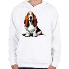 PRINTFASHION Kutya  - Gyerek kapucnis pulóver - Fehér
