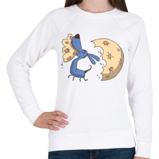 PRINTFASHION Kutya hold -sajt  - Női pulóver - Fehér