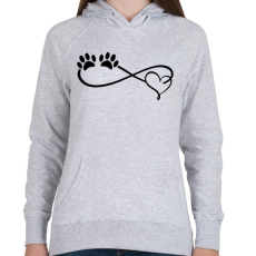 PRINTFASHION Kutya imádat - Női kapucnis pulóver - Sport szürke