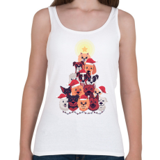 PRINTFASHION Kutya karácsonyfa - Női atléta - Fehér