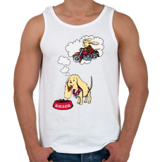 PRINTFASHION Kutya - Killer - Férfi atléta - Fehér