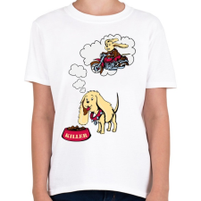 PRINTFASHION Kutya - Killer - Gyerek póló - Fehér gyerek póló