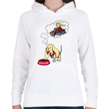 PRINTFASHION Kutya - Killer - Női kapucnis pulóver - Fehér női pulóver, kardigán