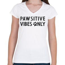 PRINTFASHION Kutya mancsos póló ajándékba  - Női V-nyakú póló - Fehér