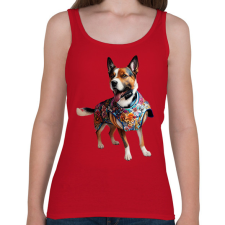 PRINTFASHION kutya - Női atléta - Cseresznyepiros női trikó