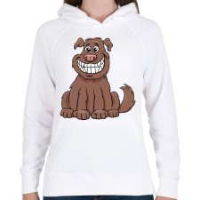 PRINTFASHION kutya - Női kapucnis pulóver - Fehér női pulóver, kardigán