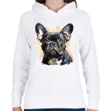 PRINTFASHION Kutya - Női kapucnis pulóver - Fehér női pulóver, kardigán